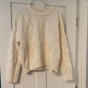 Abercrombie & Fitch Cream Cable Knit Sweater